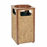 Global Industrial™ Stone Panel Trash Sand Urn Brown 24 Gallon 17-1/2 Square X 32H
