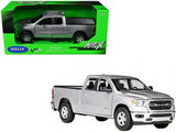 2019 RAM 1500 Pickup Truck Silver Metallic NEX Models Series 1/27 Diecast Model Car by Welly