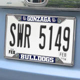 Gonzaga Bulldogs Chrome Metal License Plate Frame, 6.25In X 12.25In