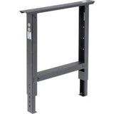 Global Industrial™ Adjustable Height Steel C-Channel Leg For Workbench 30D Black Each
