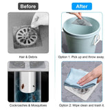 25-Pack: 3.94 x 3.94" Disposable Floor Drain Sticker Hair Catcher