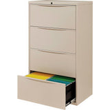 Interion® 4 Drawer Premium Lateral File Cabinet Letter & Legal Size 30W X 18D X 52H Putty