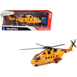 AgustaWestland AW101 (EH101) Helicopter Yellow Canada Forces Search & Rescue Sky Pilot Series 1/72 Diecast Model by New Ray