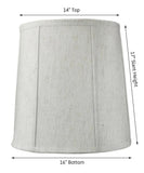 14"x16"x17" Tall Drum Lampshade Textured Oatmeal Fabric, Large Softback Cylinder for Tall Table Lamps