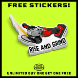 Rise and Grind - Hard Hat Decal
