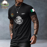 Mexican-Themed Print T-Shirt for Men – Retro Mexico Pride Graphic Tee, Bold Latino Heritage Unisex Streetwear Shirt