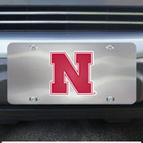 Nebraska Cornhuskers 3D Stainless Steel License Plate