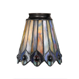4W Tiffany Jeweled Peacock Fan Light Shade