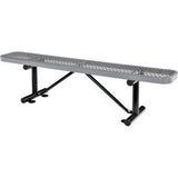 Global Industrial™ 6 Outdoor Steel Flat Bench Expanded Metal Gray