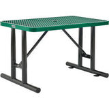 Global Industrial™ 4 Rectangular Steel Outdoor Table Expanded Metal Green