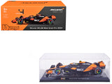 McLaren MCL38 #4 Lando Norris OKX Winner Formula One F1 Miami GP (2024) with Display Case 1/24 Diecast Model Car by Bburago
