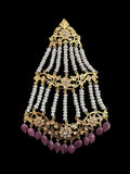 BR310 Bridal jadavi lacha , satlada in moissanite and emeralds ( SHIPS IN 5 WEEKS )