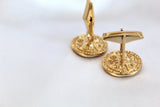 St. Benedict Cufflinks in Gold Vermeil