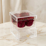 Acrylic 4 Drawer Box | Magenta Roses