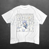 Rei Ayanami Shirt – Feel Like You Don’t Belong Anime Graphic Tee, Retro Evangelion Unisex Cotton Streetwear Shirt