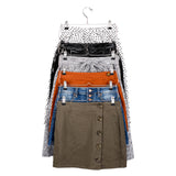6-Tier Foldable Pants & Skirt Hanger with Adjustable Clips, 6-Pair Chrome Steel