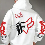 Fox Racing Inspired Vintage Graphic Hoodie – Retro Motocross Lifestyle Pullover, MTB Streetwear, Unisex Action Sports Apparel