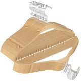 Wooden Suit Hangers with Bowed Contoured Shoulders, Natural Wood Finish