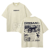 Vintage JDM Sports Car Graphic T-Shirt – Retro 90s Japanese Drift Culture, Lightweight Washed Cotton Streetwear Top