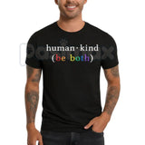"Human Kind (Be Both)" Inspirational T-Shirt - Kindness Matters Graphic Tee, Premium 100% Cotton Motivational Shirt, Positive Message Minimalist Top, Empowering Gift for Teachers & Social Workers, Soft Lived-In Aesthetic Unity Apparel