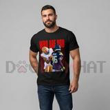 Game Day Rivalry Question Tee – Bold Red Lettering Football Fan Top