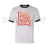 Read More Books Vintage Literary Aesthetic Ringer T-Shirt