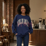 LULUMAC Women's Letter Print Graphic Sweatshirt