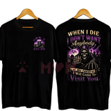 "Gen X When I Die Funeral Custom Year Skull" Graphic T-Shirt