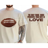 "Together We Are America" Vintage T-Shirt - Inclusive Unity & Patriotism Graphic Tee, Premium Heavyweight Unisex 100% Cotton Top, Retro Americana Solidarity Shirt, USA Heritage Celebration Apparel, Diversity & Peace Statement Tee
