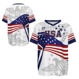 2026 America Soccer Jersey for Men – USA Football Fan Shirt, Quick-Drying V-Neck Casual Sportswear