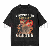 "I Refuse To Tolerate Gluten" Washed T-Shirt
