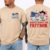 Funny "Biscuits and Whores" Western T-Shirt – Sarcastic 4th of July Movie Graphic Tee