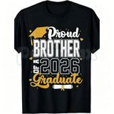 Class of 2026 Graduate "Proud Mom" T-Shirt – Senior 2025-2026 Graduation Design, Premium 100% Cotton Unisex Milestone Top, Soft Lived-In Heavyweight High School & College Fan Shirt, Made in USA