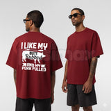 I Like My Butt Rubbed Funny Barbecue T-Shirt – Smoker Grill Master Joke Tee, Humorous BBQ Pork Innuendo Unisex Graphic Shirt