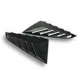 JSD Sport Quarter Window Louvers for 15-23 Mustang Fastback; Gloss Black