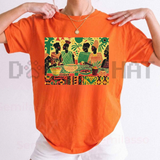 West African Dinner Scene Cultural Unity Graphic T-Shirt