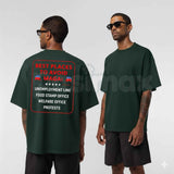 Best Places To Avoid MAGA T Shirt – Funny Liberal Political Satire Tee, Sarcastic Democrat Anti MAGA Unisex Classic Vintage Cotton Shirt