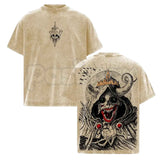 The Lich Adventure Time T-Shirt – Retro Cartoon Villain Graphic Tee, Vintage Washed Dark Fantasy Lightweight Cotton Unisex Top