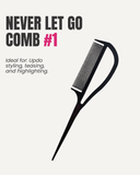 "Never Let Go" Carbon Fibre Color and Styling Comb (Black) #1