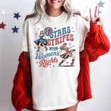 "Stars Stripes And Women’s Rights" T-Shirt – Patriotic 4th of July Advocacy Tee
