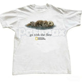 National Geographic "Go with the Flow" T-Shirt - Official Style Nature Exploration Graphic Tee, Premium 100% Cotton Adventure Gift Top, Inspirational Outdoorsy Unisex Shirt, National Geographic Explorer Fan Apparel, Soft Lived-In Earthy Fashion
