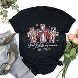 God Bless America 250th Anniversary T-Shirt – USA 250th Birthday Commemorative Tee, Premium 100% Cotton 4th of July Graphic Top, Soft Lived-In Heavyweight Memorial Day Gift Shirt, Made in USA