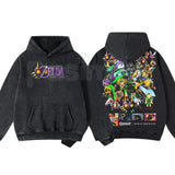 OceanDust4U Legend of Zelda Majora's Mask T-Shirt & Hoodie – Vintage Washed Graphic Apparel, Lightweight Retro Gaming Streetwear