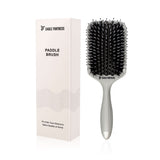 Eagle Fortress Boar Bristle Paddle Brush - Grey