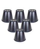 5"W x 4"H Set of 6 Black Parchment Silver-Lined Chandelier Lampshade