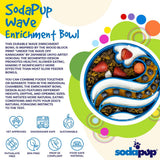 Wave eBowl Deep Slow Feeder Dog Bowl for Enrichment | Made in USA