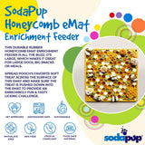 Honeycomb eMat - Enrichment Lick Mat for Dogs and Cats | eMat Enrichment Toy for Anxiety Relief | SodaPup