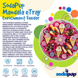 Mandala eTray Shallow Slow Feeder Dog Bowl for Enrichment | USA Made