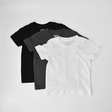 3-PACK RAD ORGANICS TEES - MONOCHROME