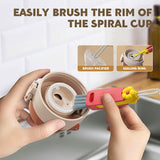3-Piece: 3-in-1 Petal Cup Lid Cleaning Brush